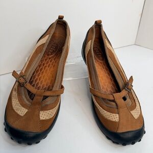 Privo by Clarks Brown Leather Mary Jane Driving Shoes Comfort Flats 8.5